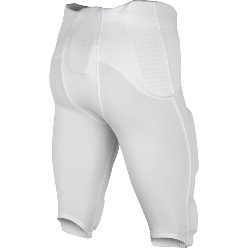 CHAMPRO mens With Pads Safety Integrated Football Polyester Practice Pant, White, Small US - Image 2
